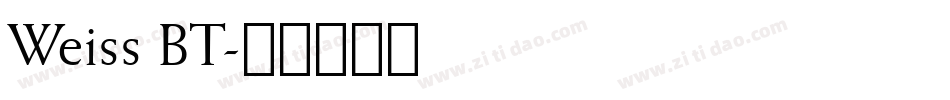 Weiss BT字体转换